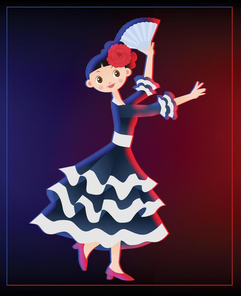3d studio character highlight light club night dance blue red party vector