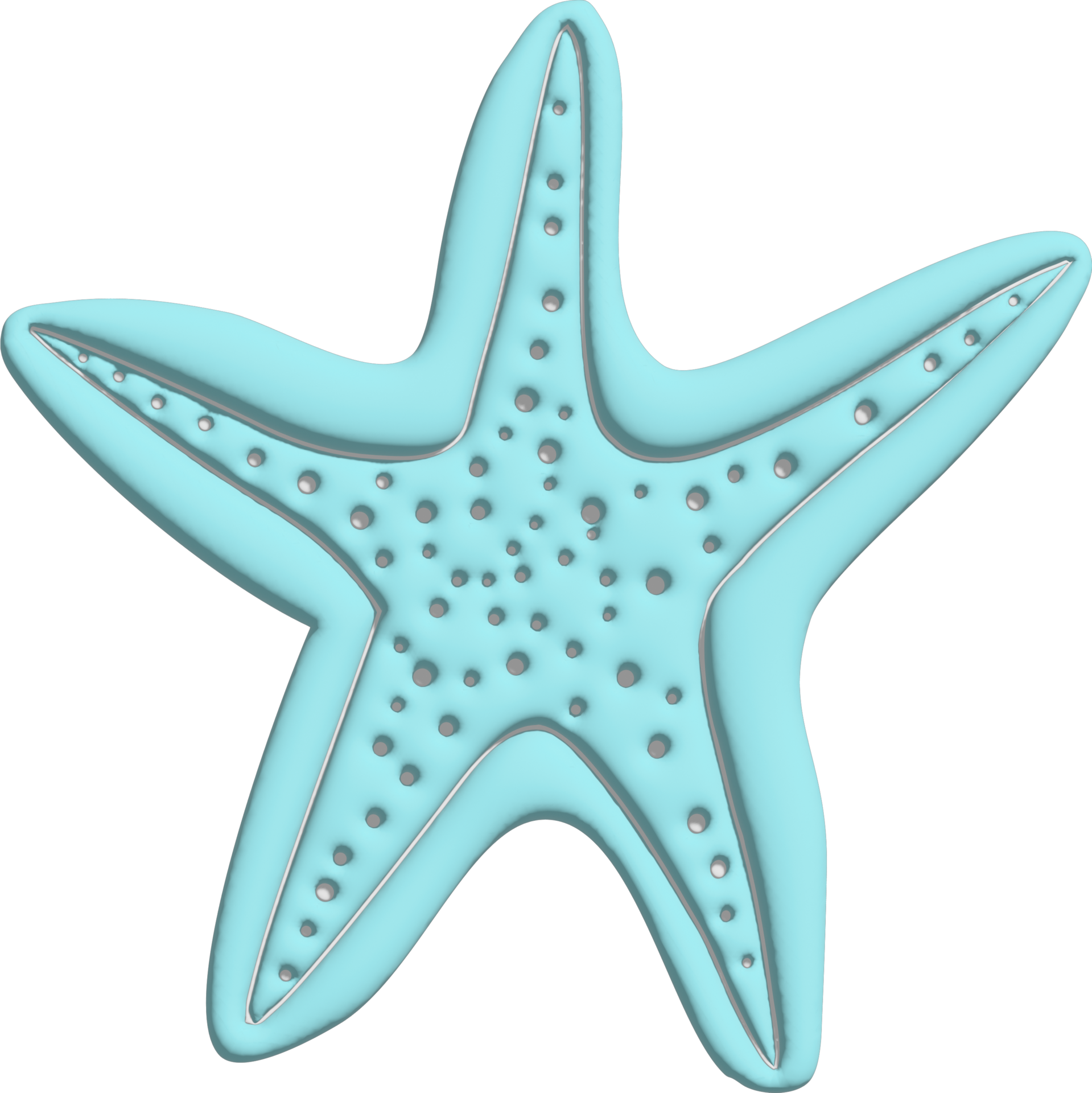 Starfish 3D illustration for decoration. 20715662 PNG