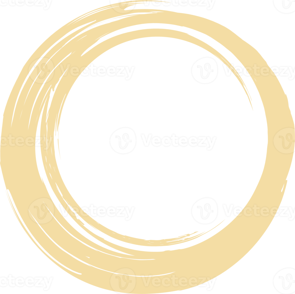 A circle drawn with a brush in the middle png