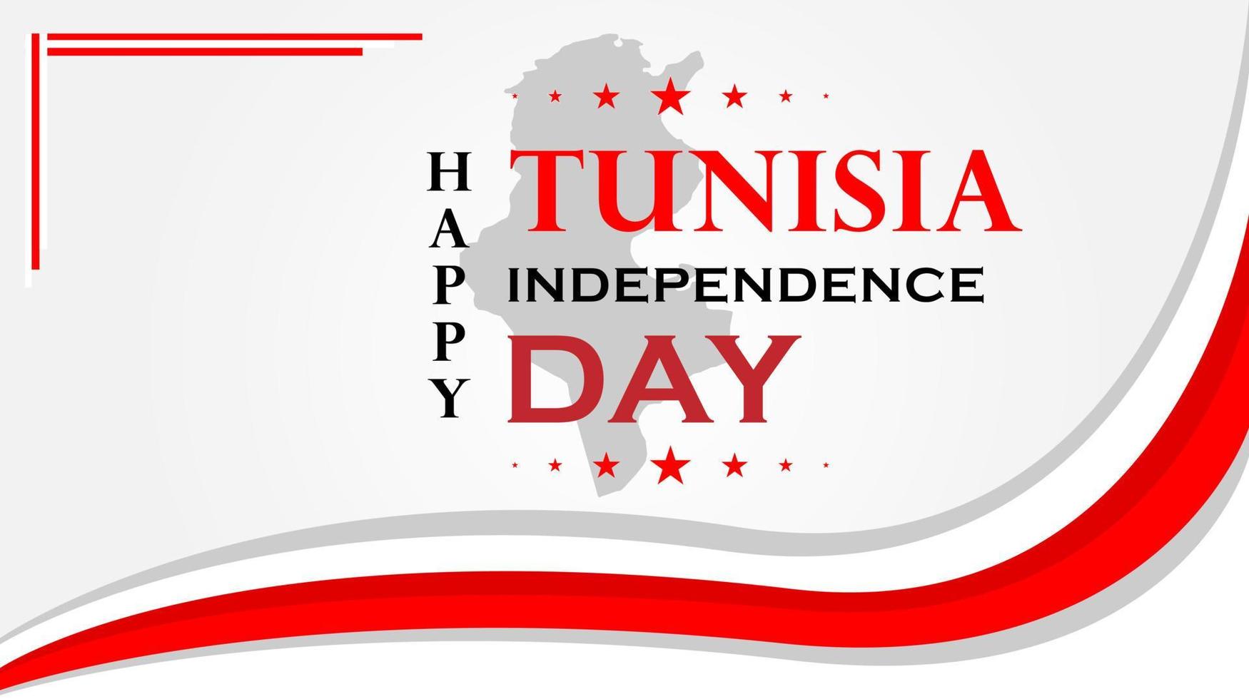 Tunisia independence day celebration background. Vector design.