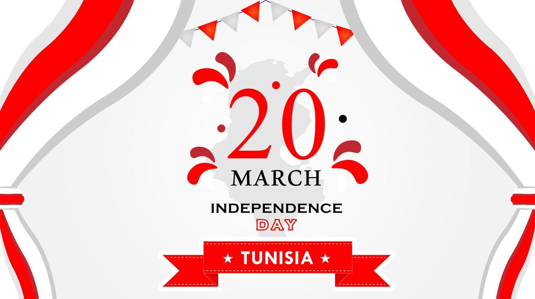 Tunisia independence day celebration background. Vector design.