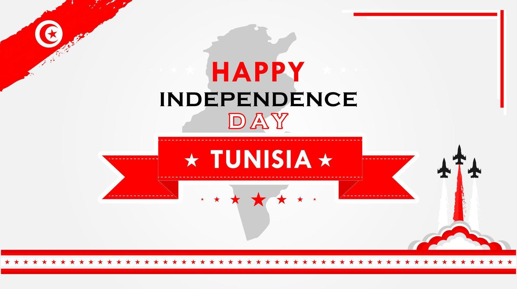 Túnez independencia día celebracion antecedentes. vector diseño.