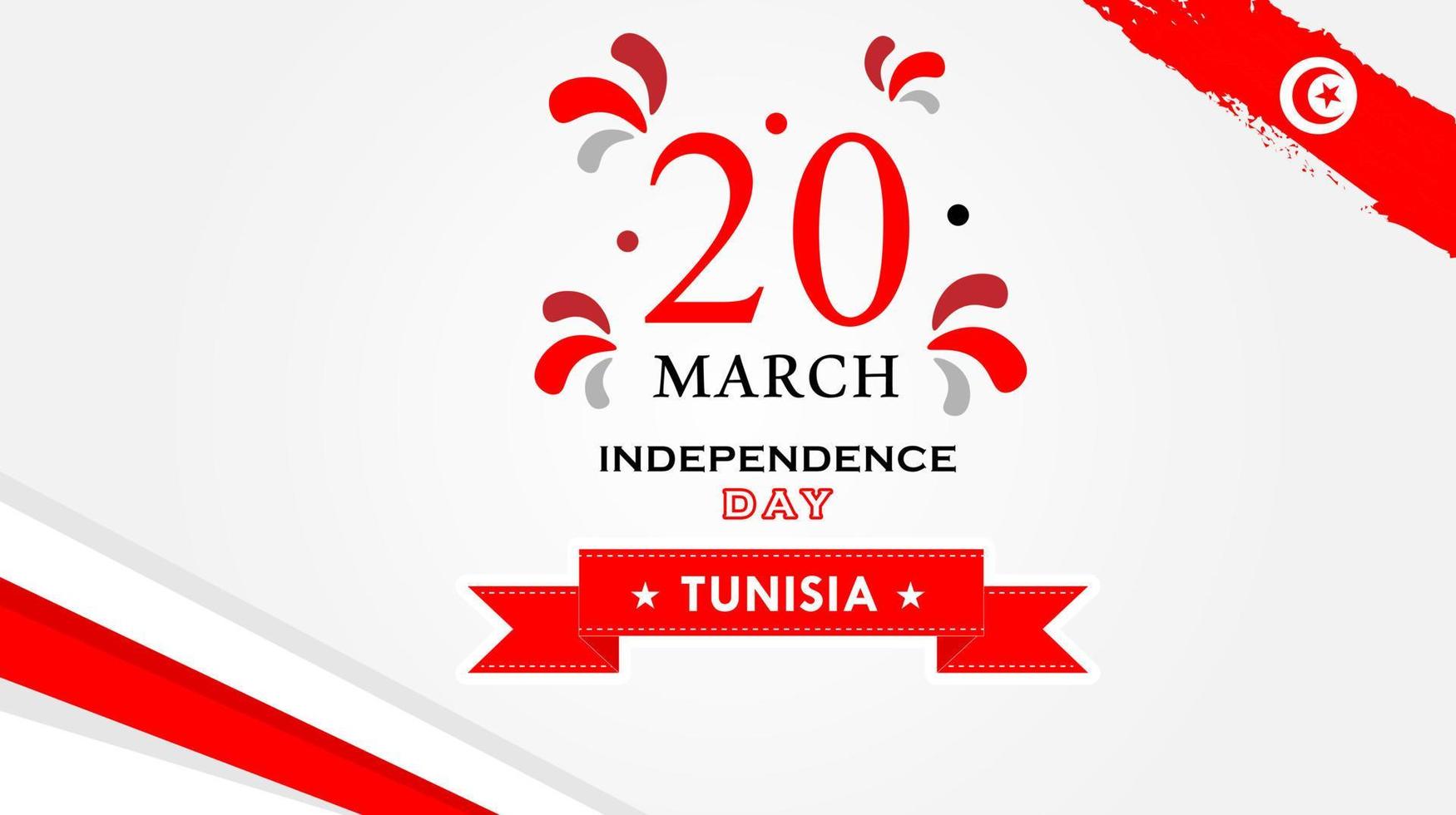 Tunisia independence day celebration background. Vector design.