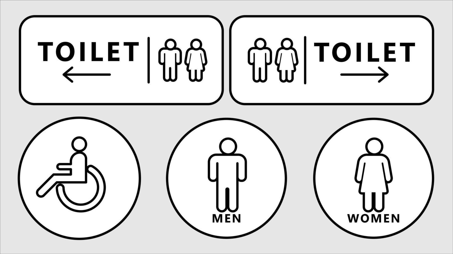 Toilet sign design. Vector Illustration.