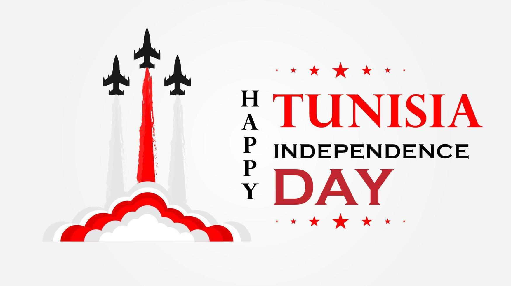 Tunisia independence day celebration background. Vector design.