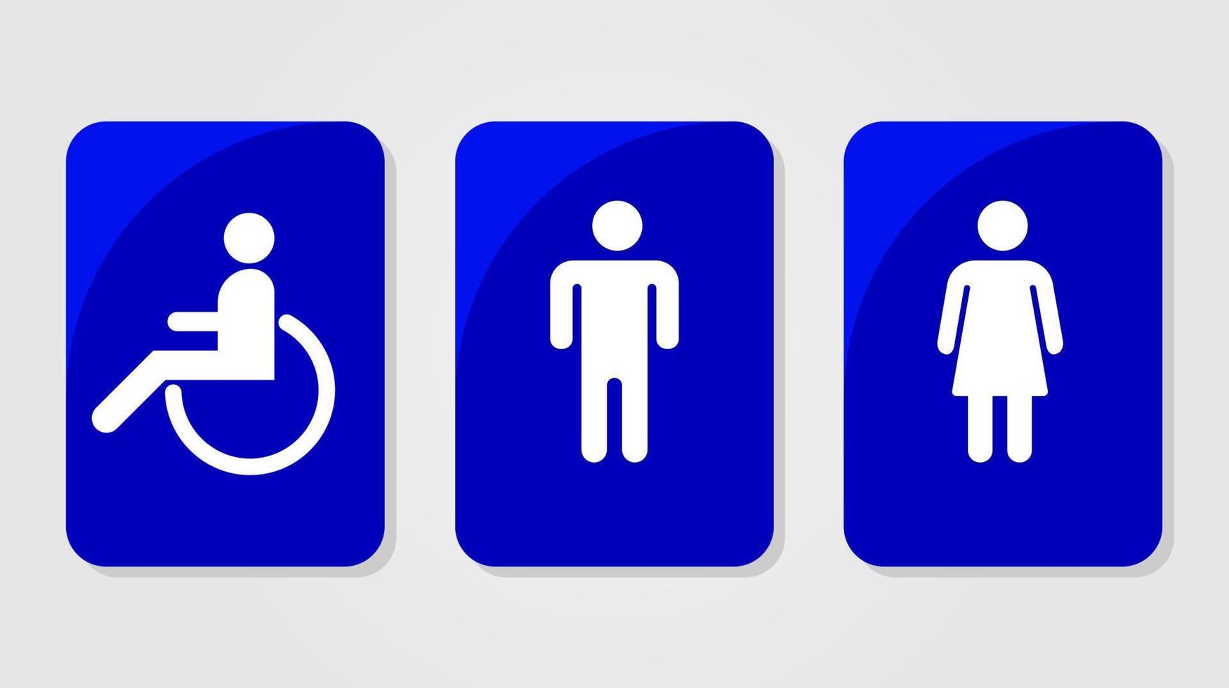 Toilet sign design. Vector Illustration.