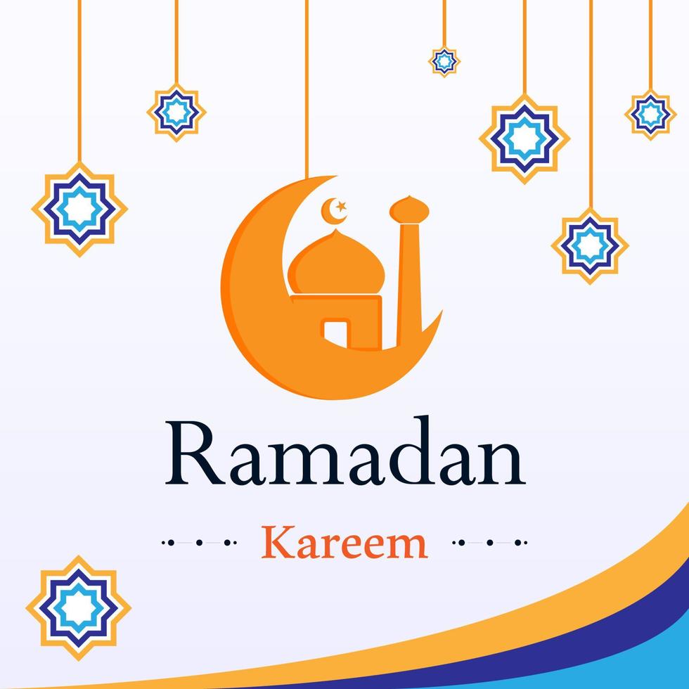 Ramadan kareem background template. Islamic background. Vector illustration.