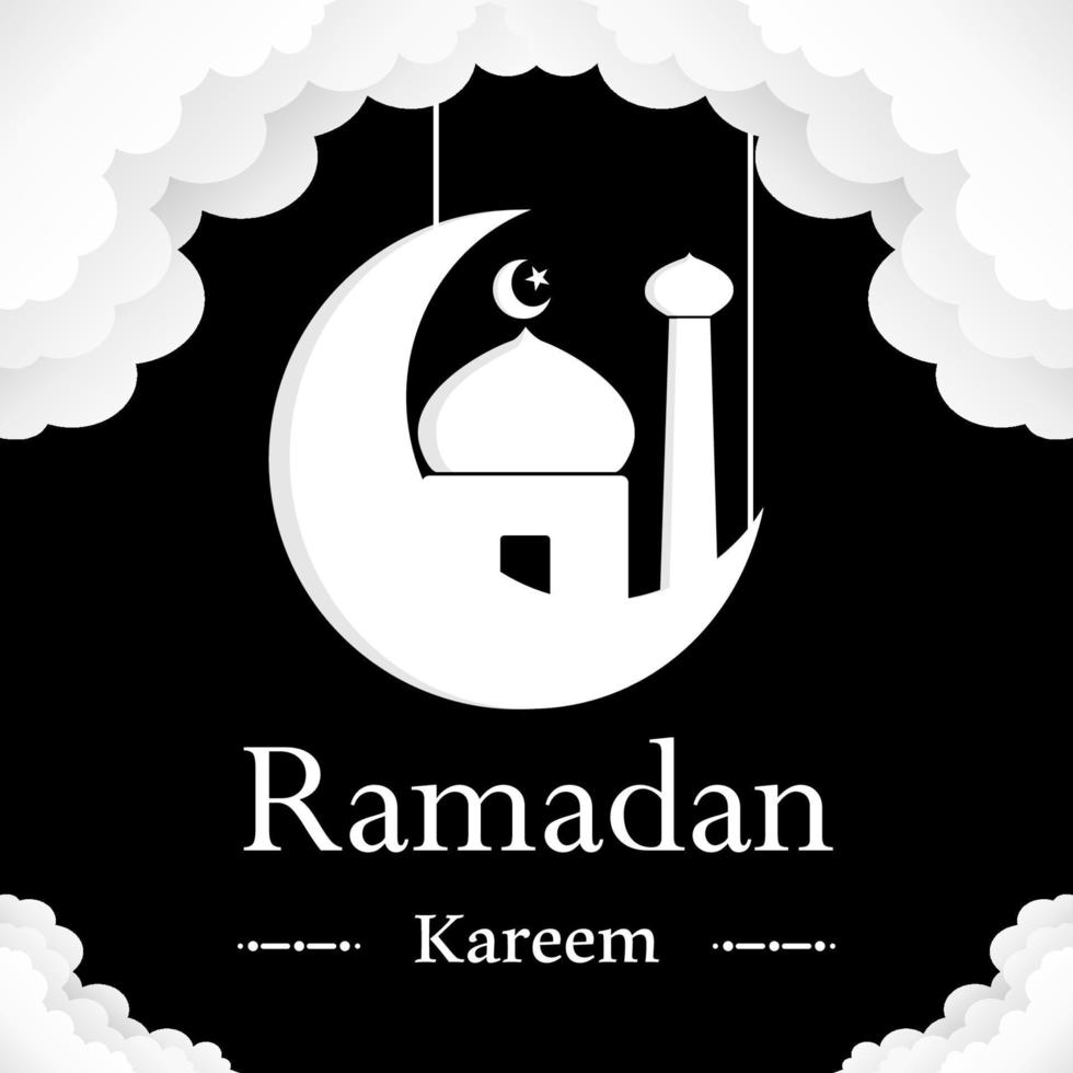 Ramadan kareem background template. Islamic background. Vector illustration.