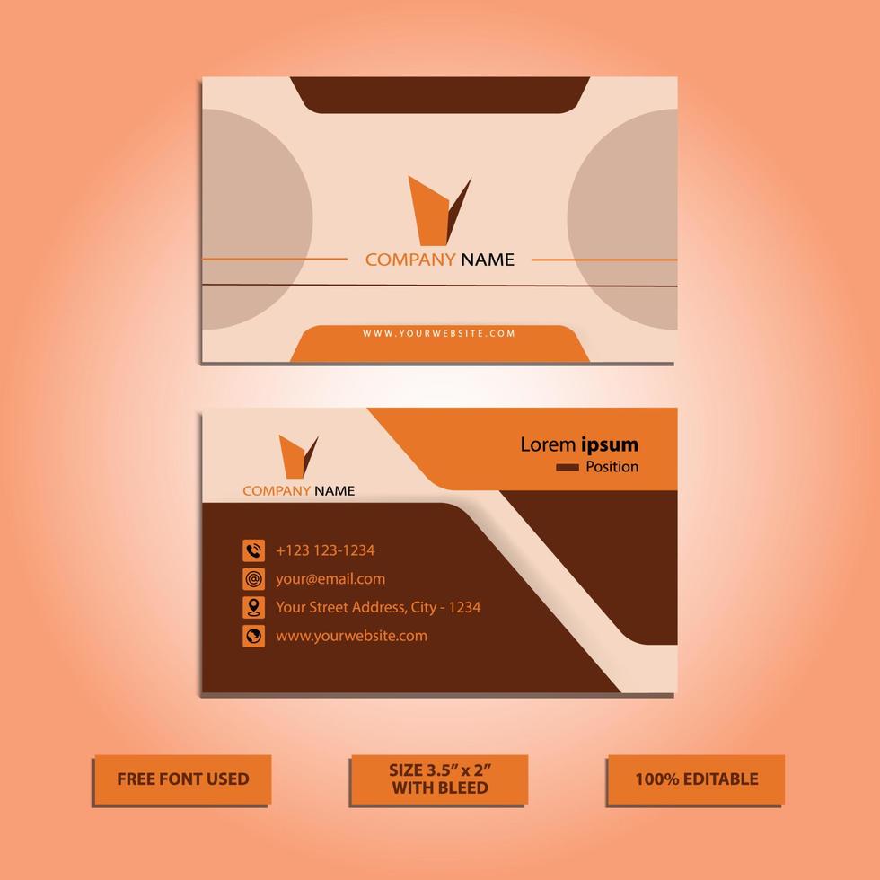 negocio tarjeta diseño modelo - impresión Listo archivo. elegante negocio tarjeta. vector