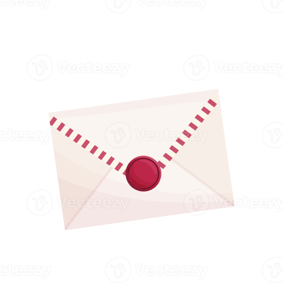 gift envelope for a letter closed on a transparent background png