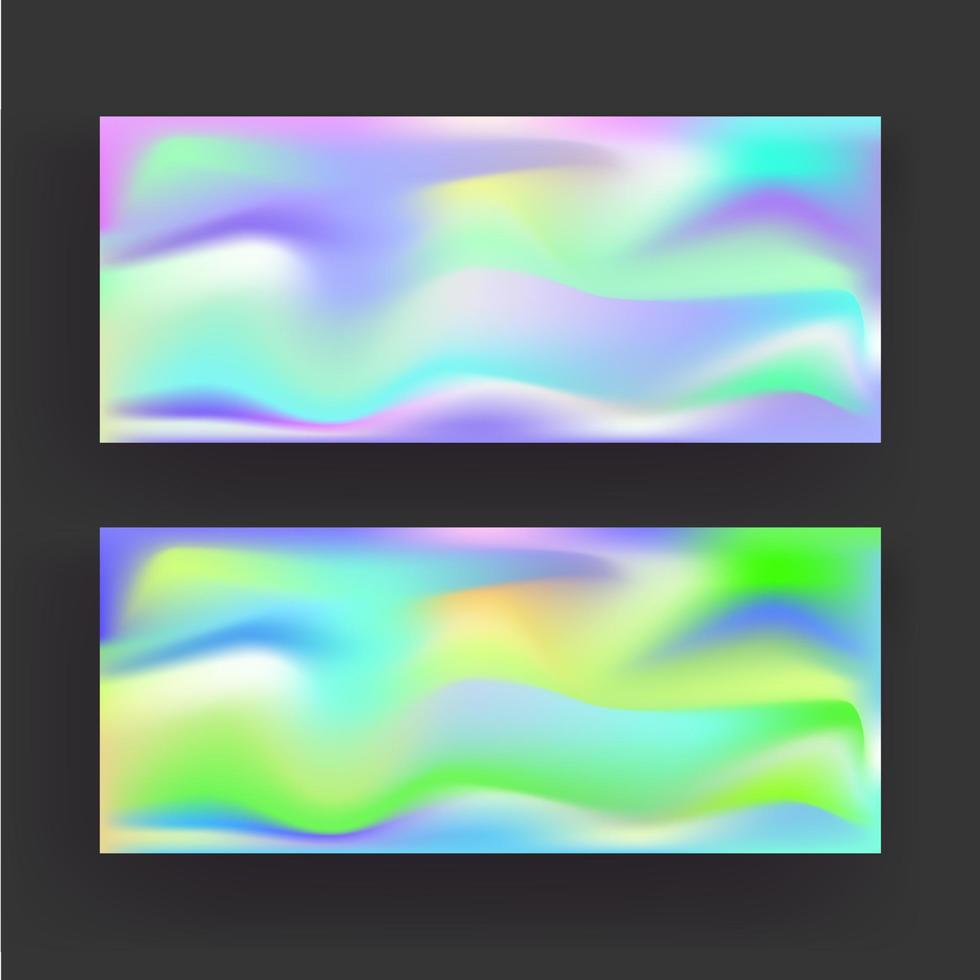 Blurred Mesh Gradient Wavy Background in Two Option. vector