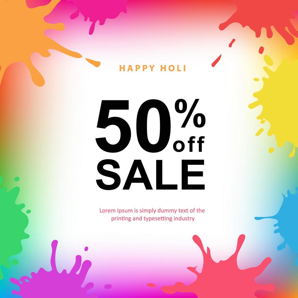 Happy Holi celebration set banner. background design for Indian Festival of Colors, social media, website banners, poster for sale and promotion template. vector illustration.