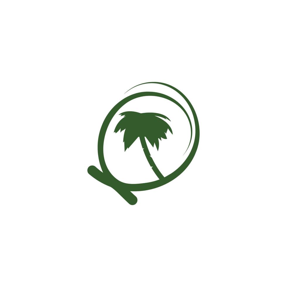 logo palm cool vector