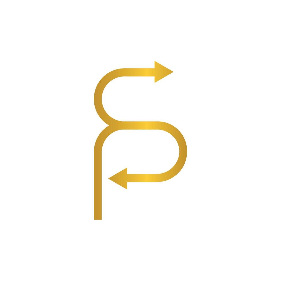 letter sp arrows vector