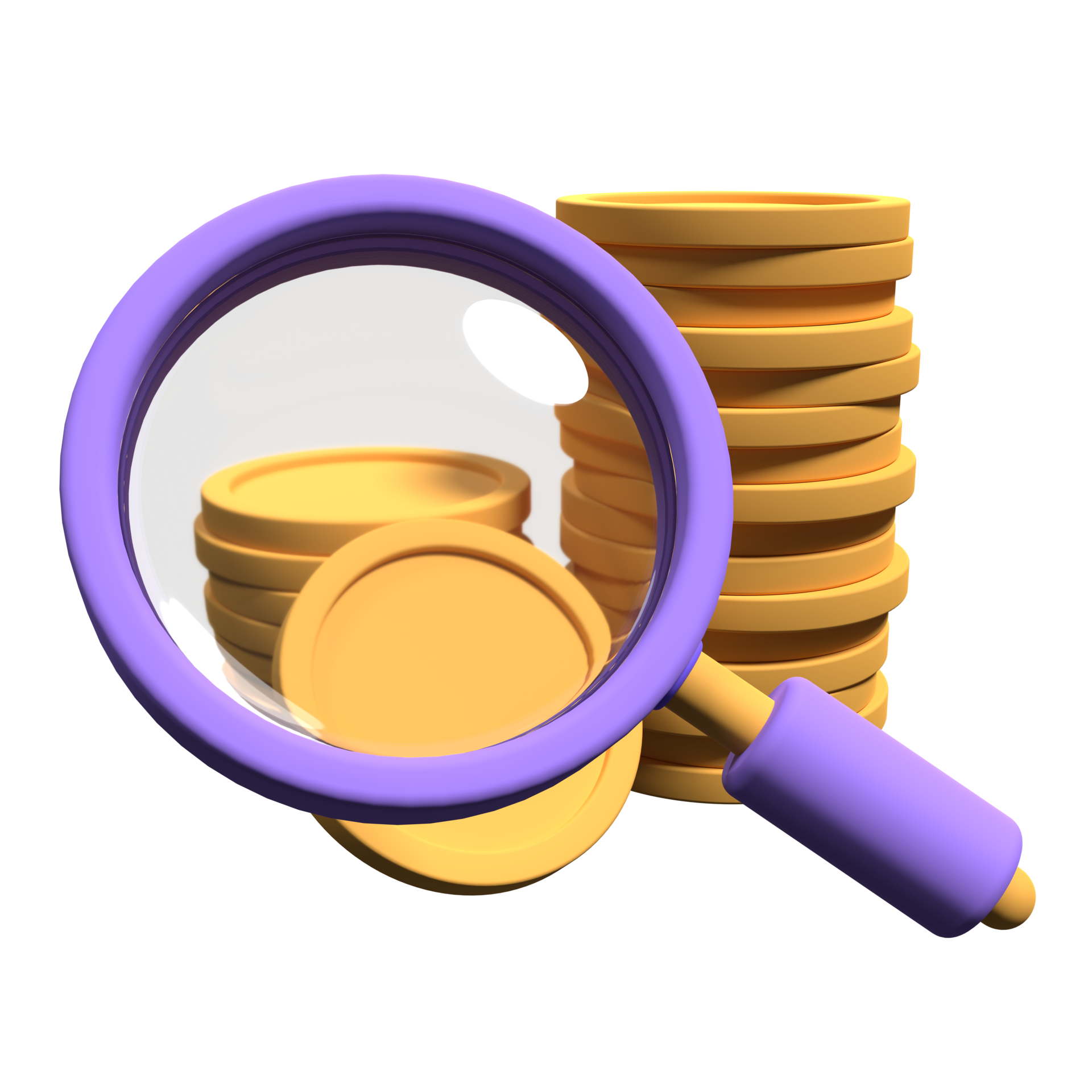 19,136 Money Coins Magnifying Glass Images, Stock Photos, 3D