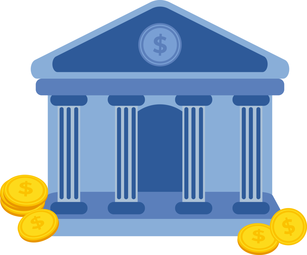 flat icon bank. bank icon where to keep money. illustration of saving in the bank png