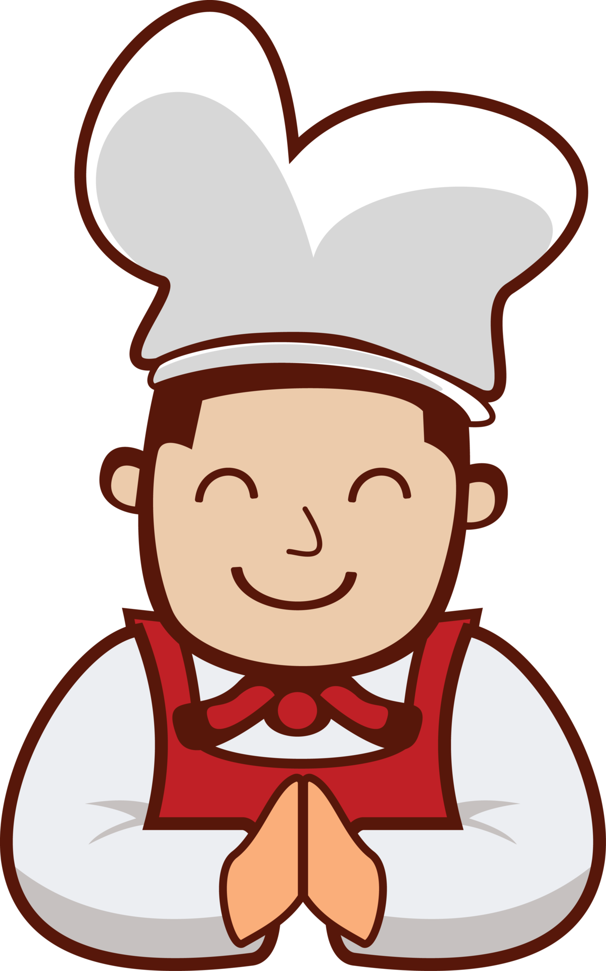 male chef icon with friendly face. male chef icon with smiling face