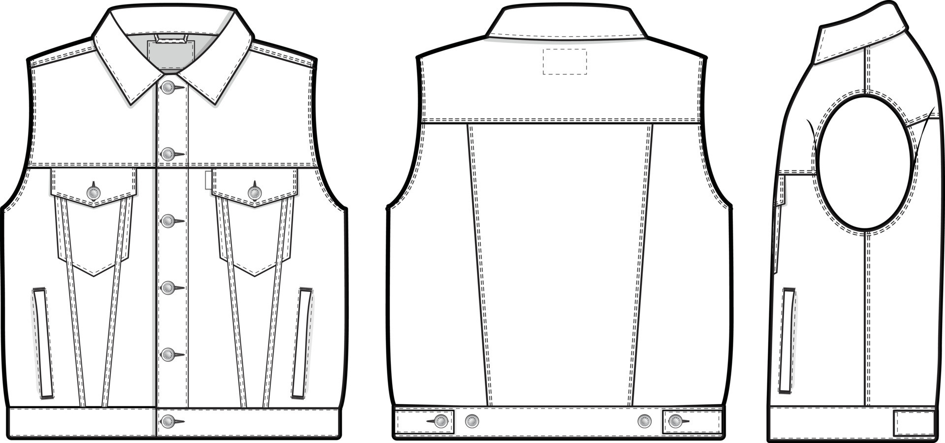 Men unisex regular fit denim jean jacket vest cutoff sleeveless