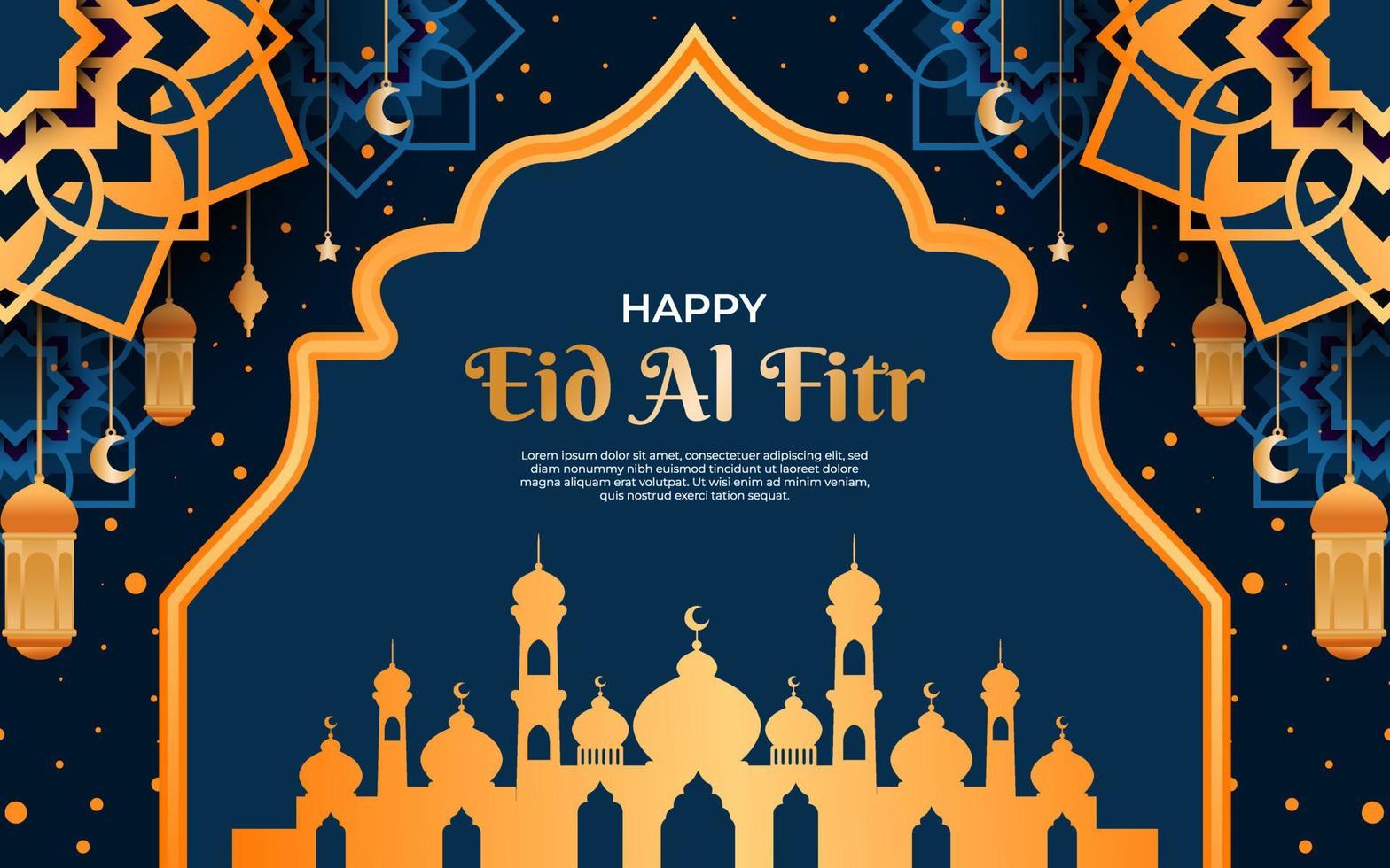 Happy Eid Al Fitr Realistic Background vector