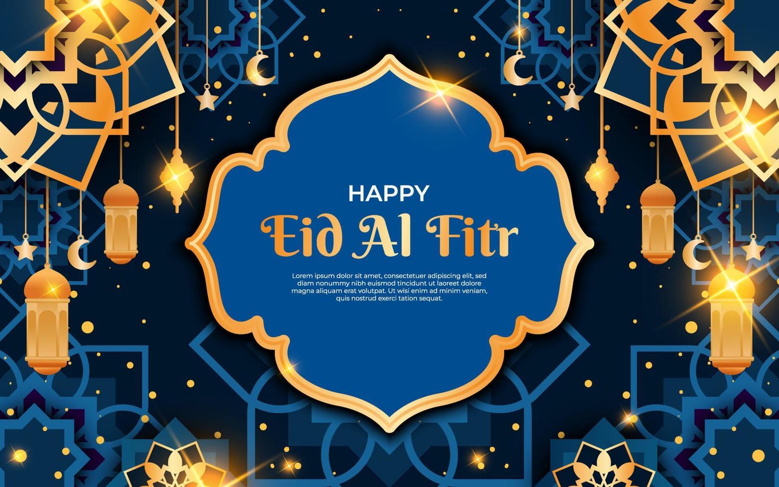 Happy Eid Al Fitr Realistic Background vector