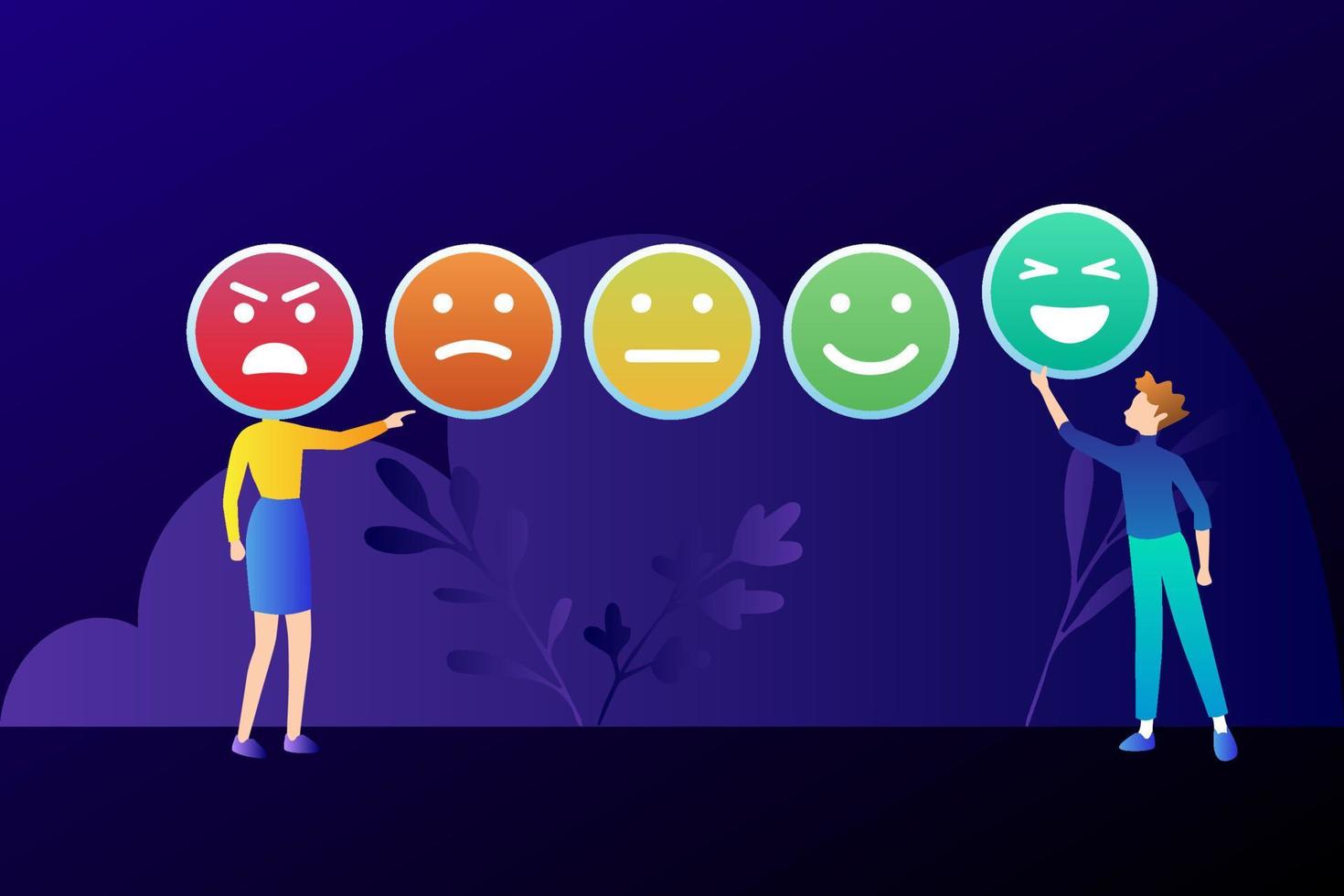 User feedback emoticons infographics set. rating feedback scale emotion faces. Emoji reactions. vector icons. business presentation background.