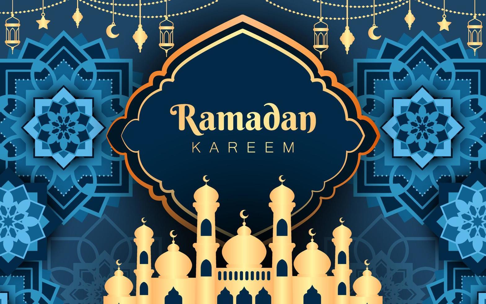 Ramadan Kareem Realistic Background vector