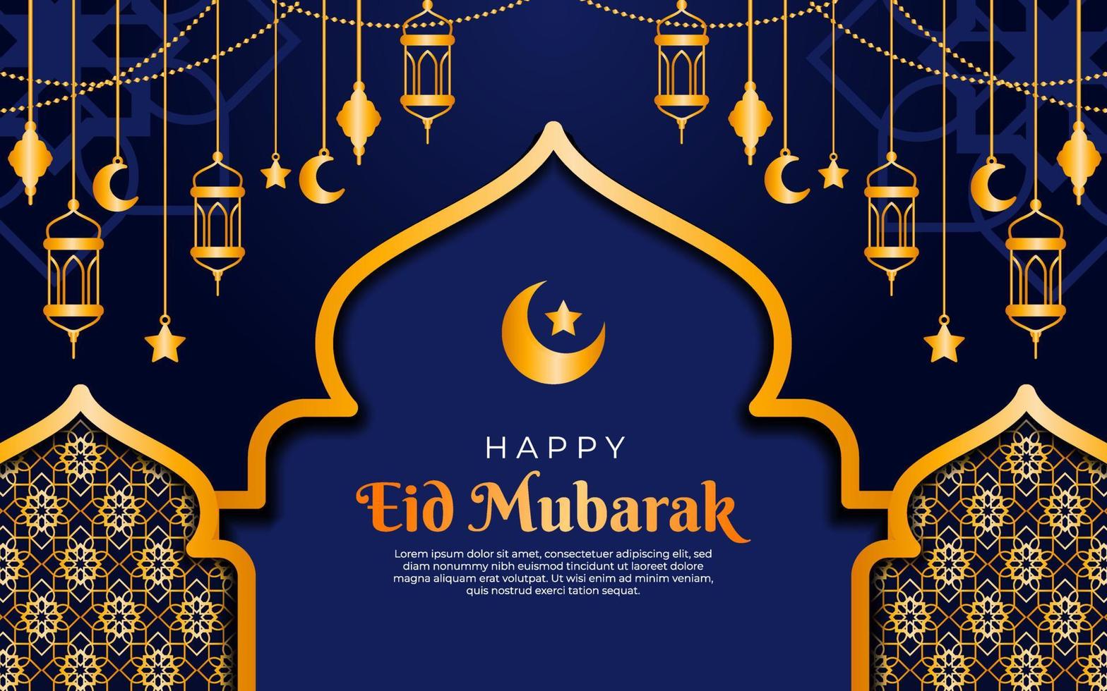 Eid Mubarak Realistic Background vector