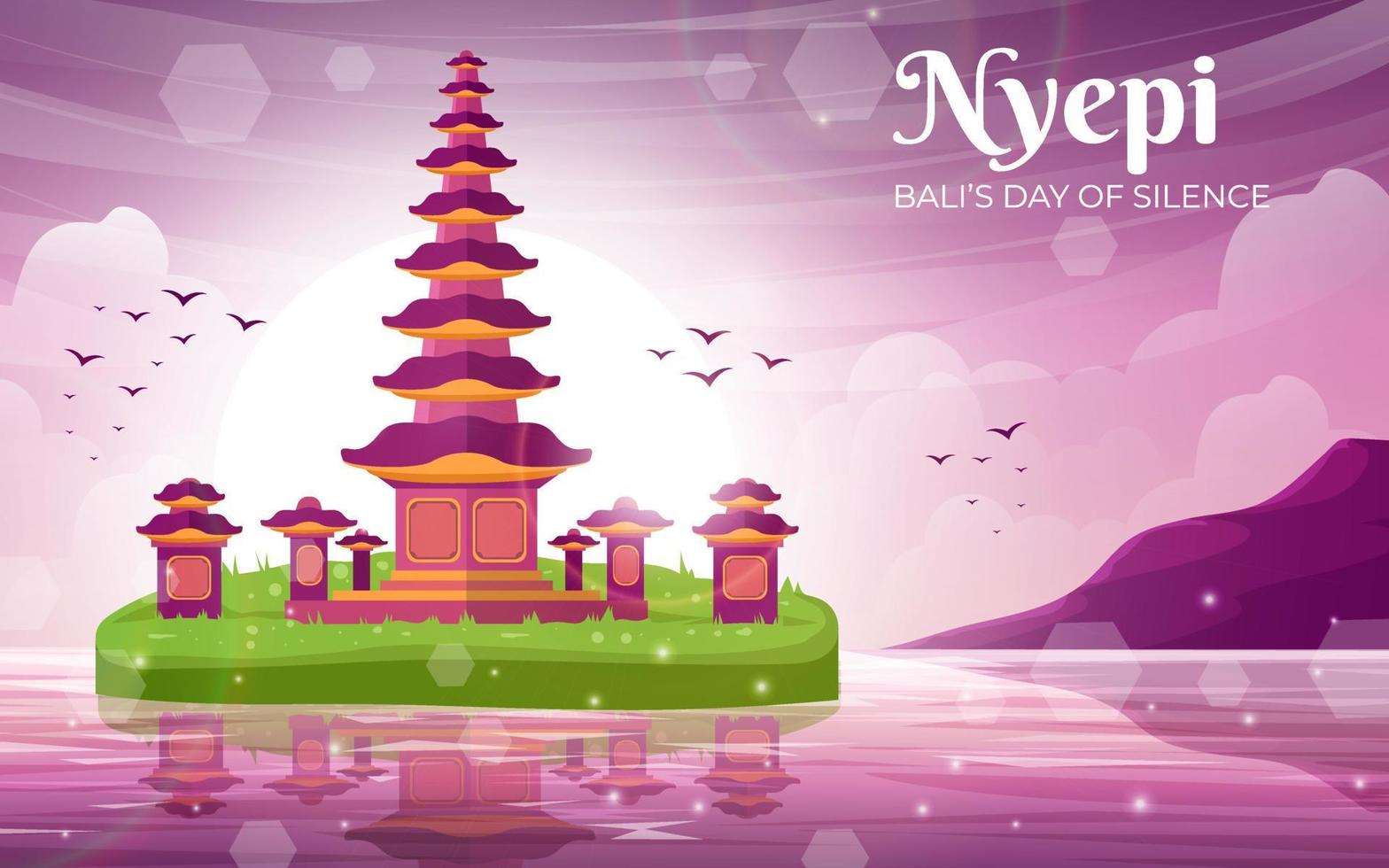 Nyepi Day of Silence Background vector