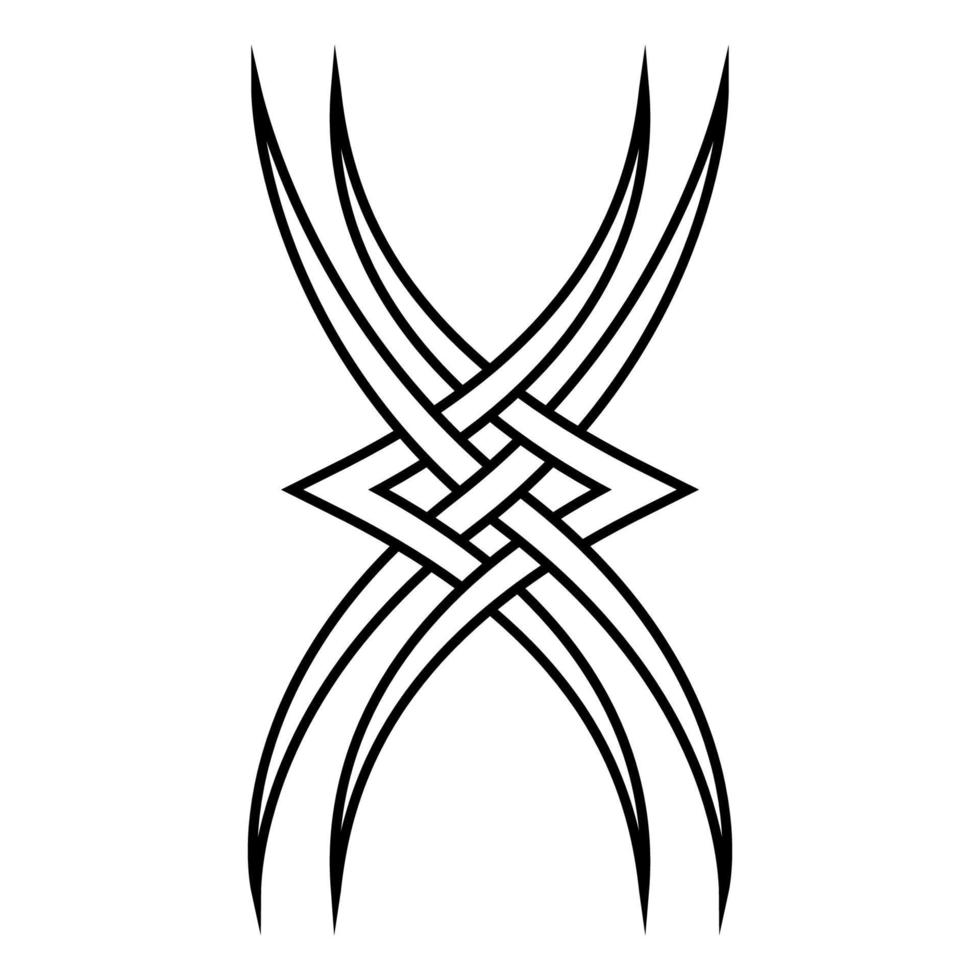 tatuaje logo intersectando rayas continuar garras, valores ilustración vector