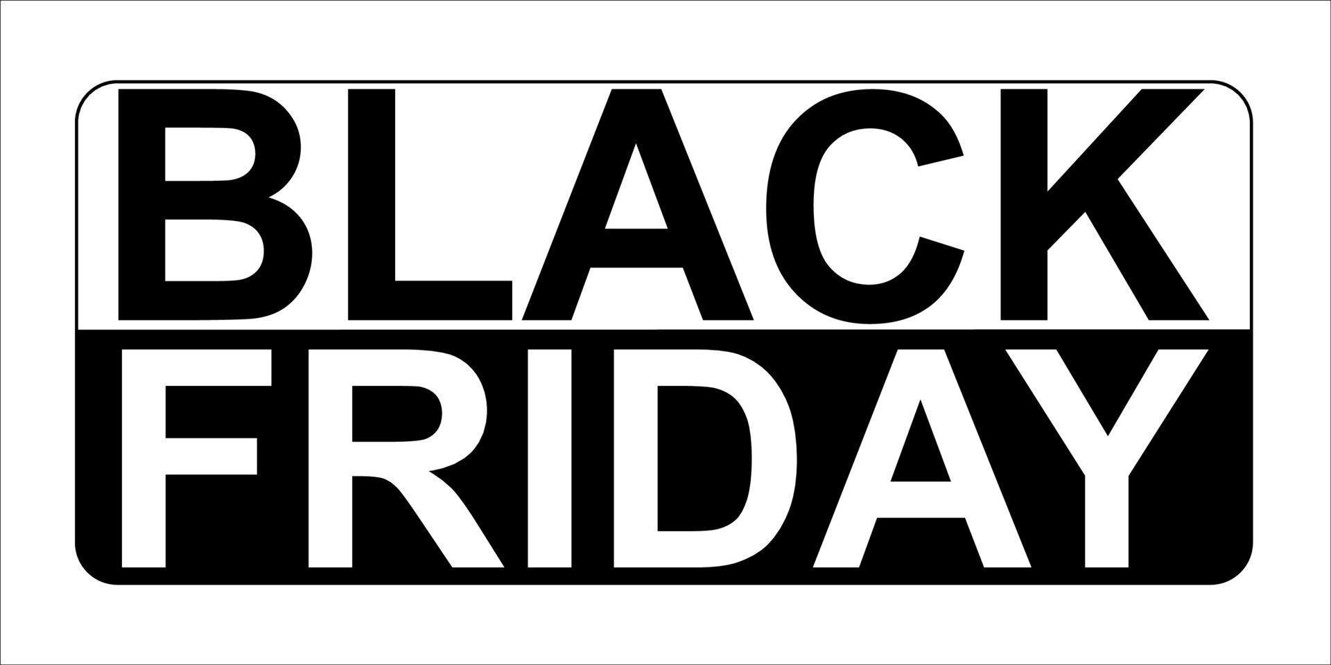 Black Friday Sale banner. Modern minimal design black and white typography. Black friday banner vector