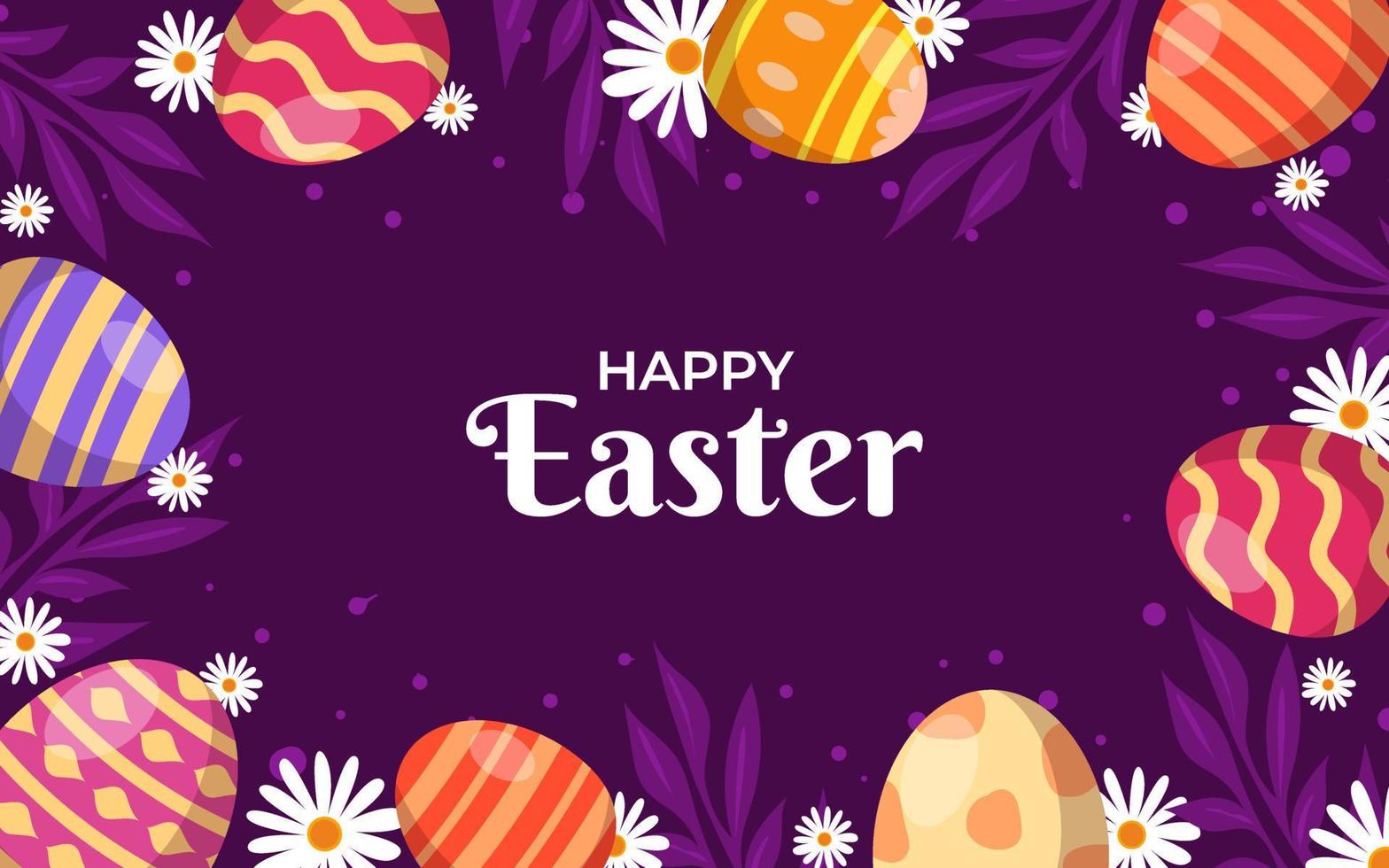 Happy Easter with Egg Background vector