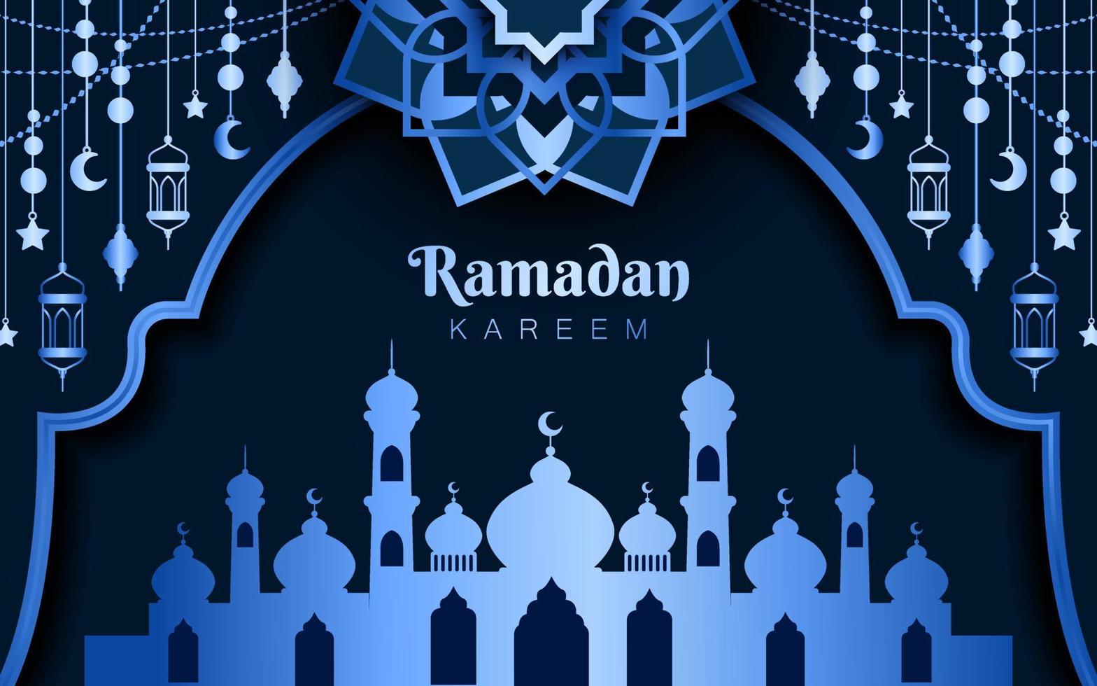 Realistic Ramadan Mubarak Background vector