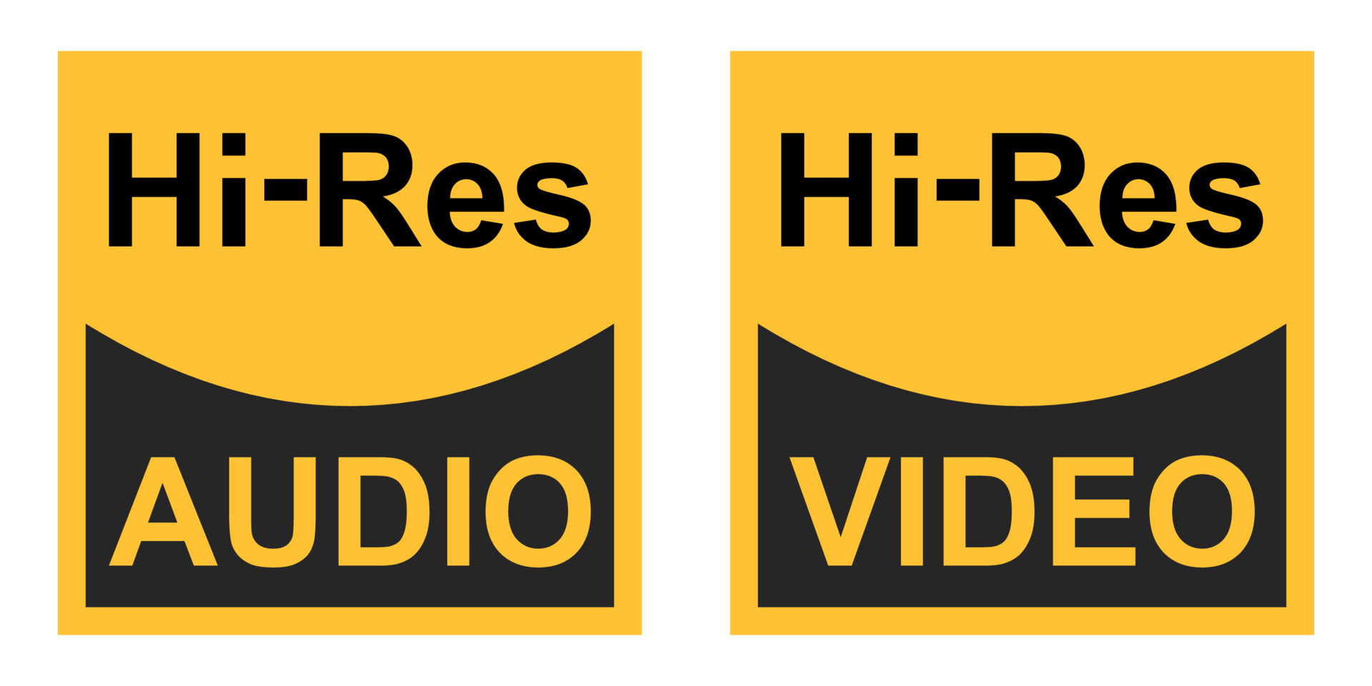 High resolution video audio signals vector sign symbol icon hi res