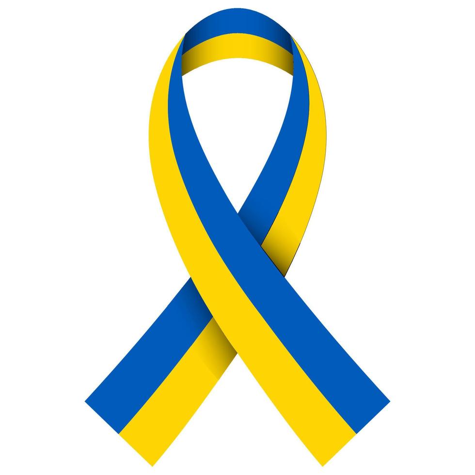 Ribbon flag of Ukraine UA, vector flag of Ukraine ribbon symbol independence freedom and unity