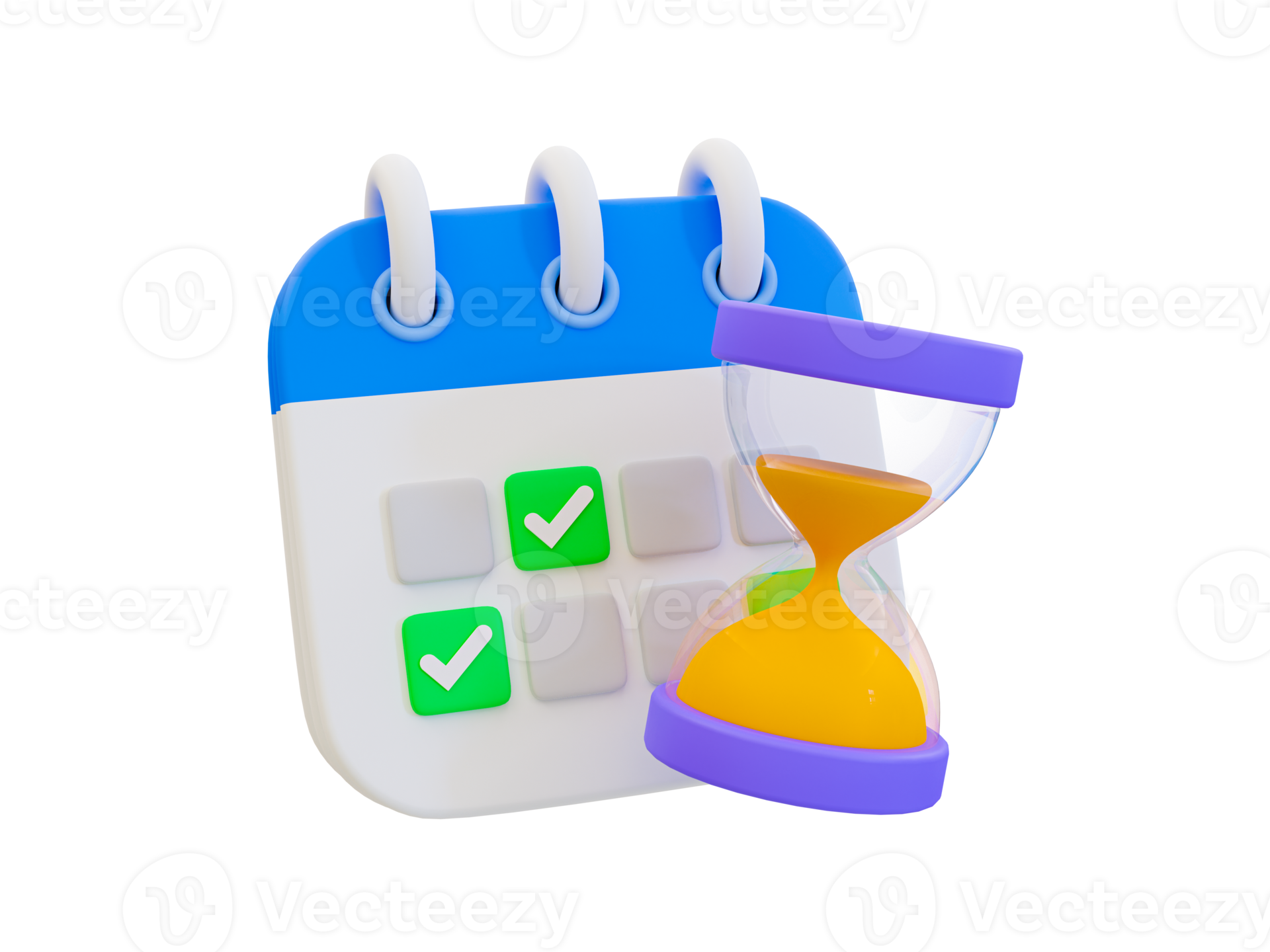 3d minimal time management concept. schedule organization. future life
