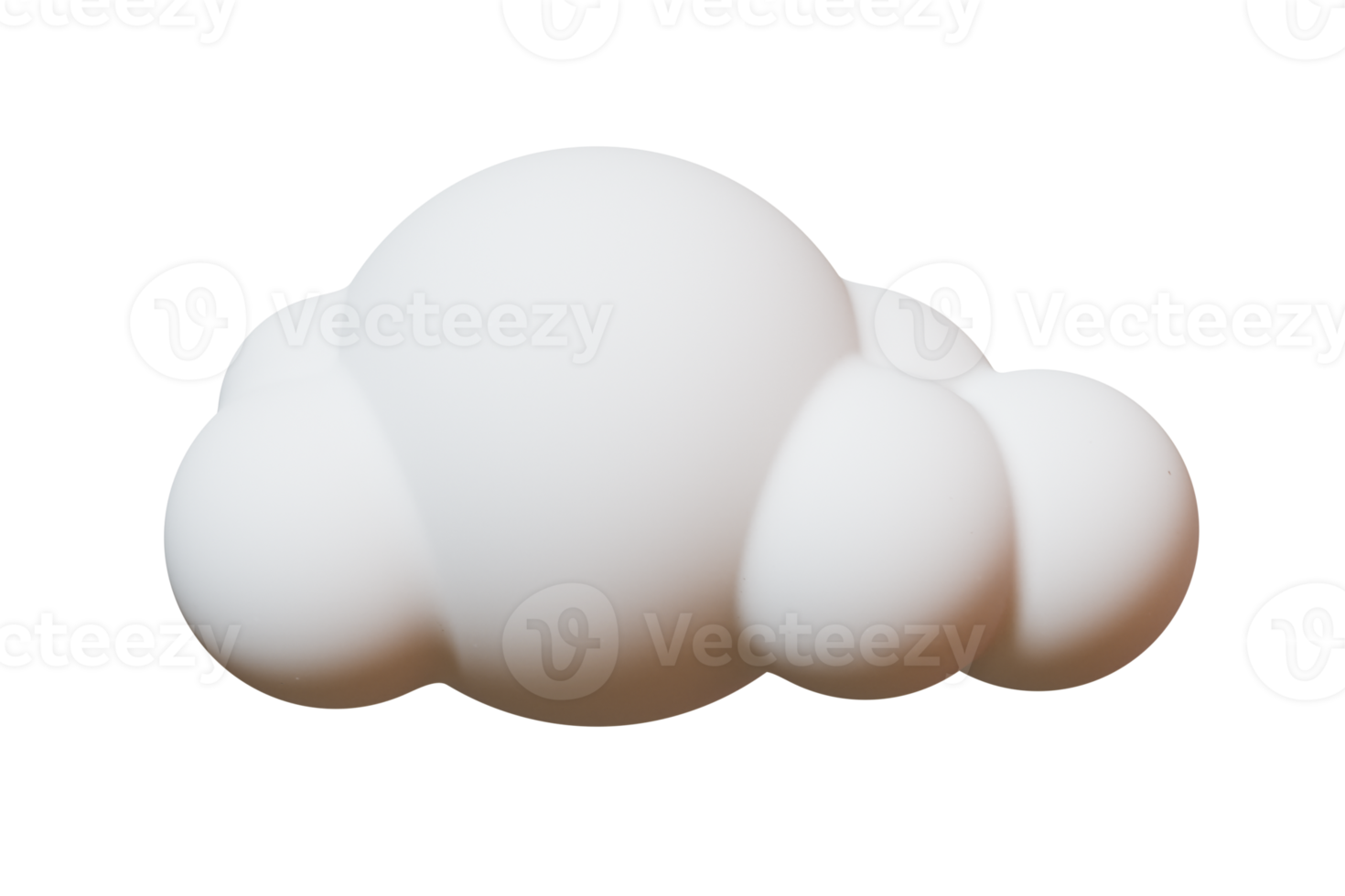 3d minimal cloud. cartoon fluffy cloud. 3d illustration. png