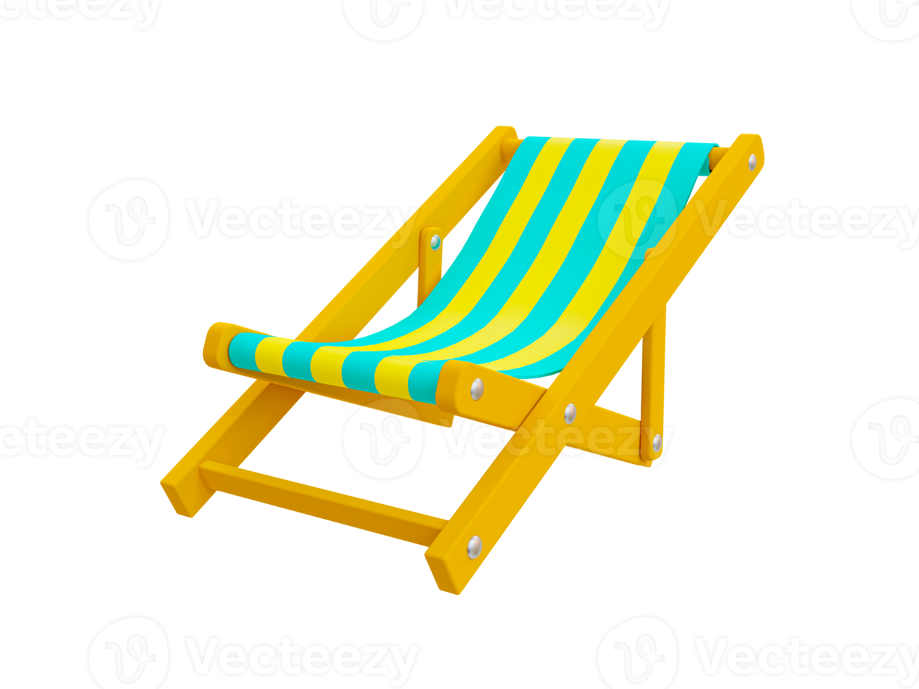 3d minimal Holiday travel concept. vacation trip. Beach compositions. Beach chair. 3d rendering. png