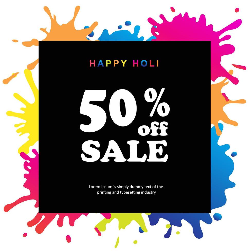 Happy Holi celebration set banner. background design for Indian Festival of Colors, social media, website banners, poster for sale and promotion template. vector illustration.