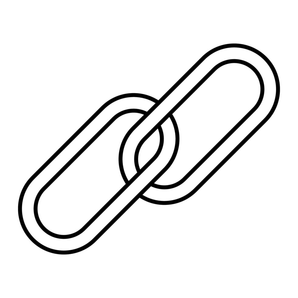 Chain links, sign symbol of close connection, teamwork vector