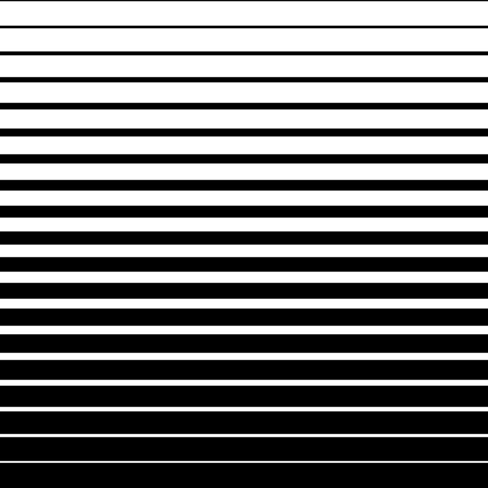 Horizontal lines stripes gradient halftone pattern, digital monochrome background vector