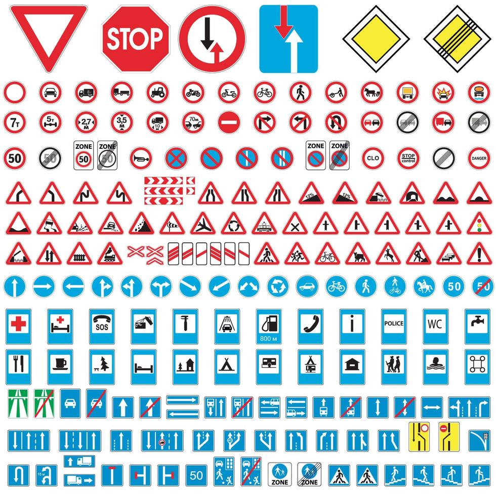 Road signs set vector