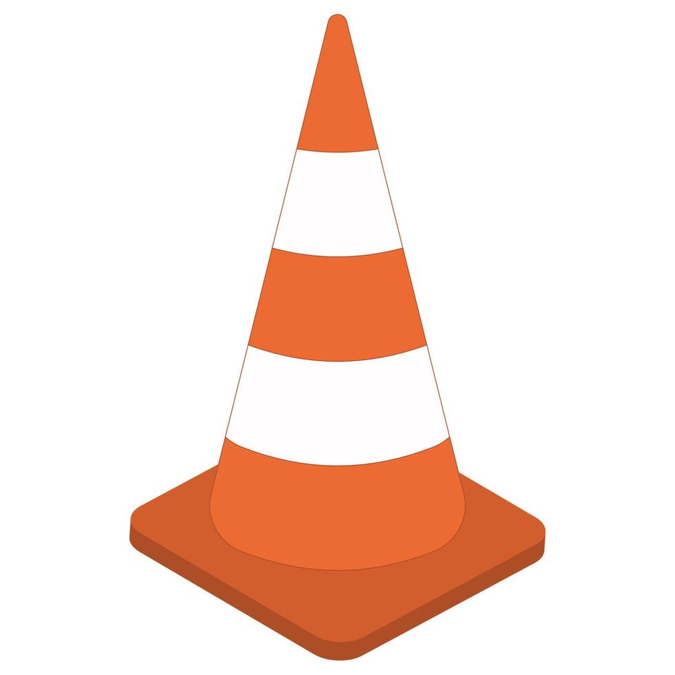 White orange traffic cone 3d sign vector cone cartoon traffic control