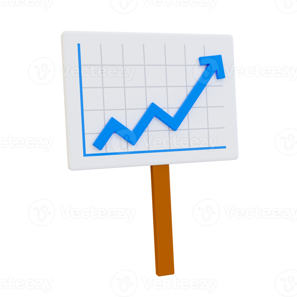 3d minimal The currency is skyrocketing. soaring finances. higher interest rates. Strengthening currency. A sign with an arrow rising. 3d illustration. png