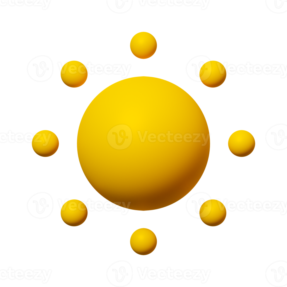 3d minimal Wetter Prognose Konzept. klar Himmel im das Morgen Wetter Symbol. 3d Illustration. png