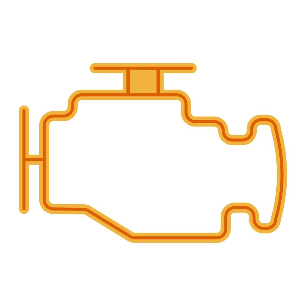 Check engine light car warning icon, oil motor auto sign vector