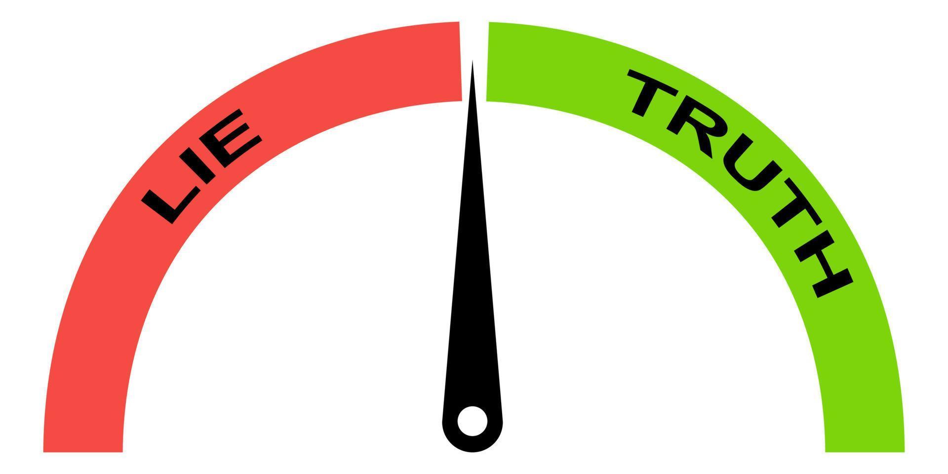 mentira detector, calibre icono, verdad desinformación polígrafo poder vector