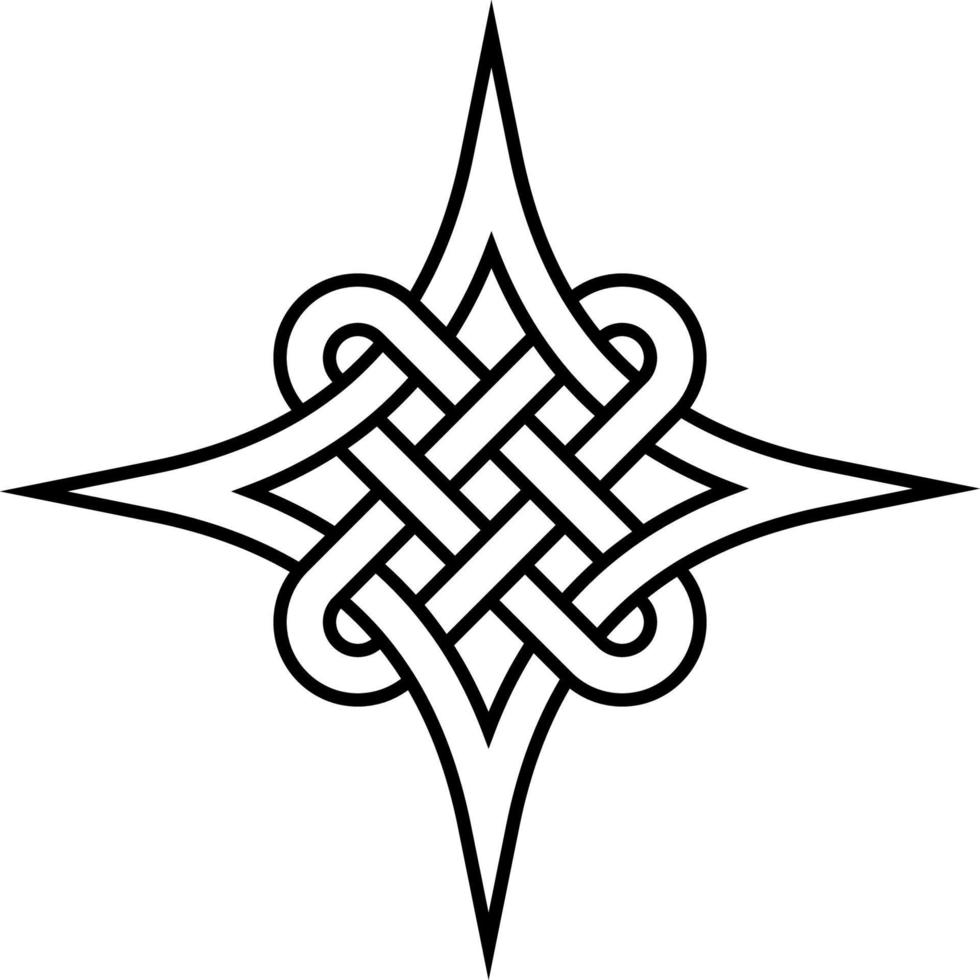 Celtic quaternary knot of eternity vector