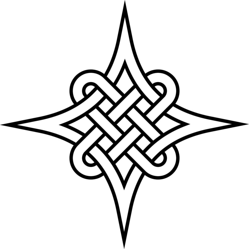 Celtic quaternary knot of eternity vector