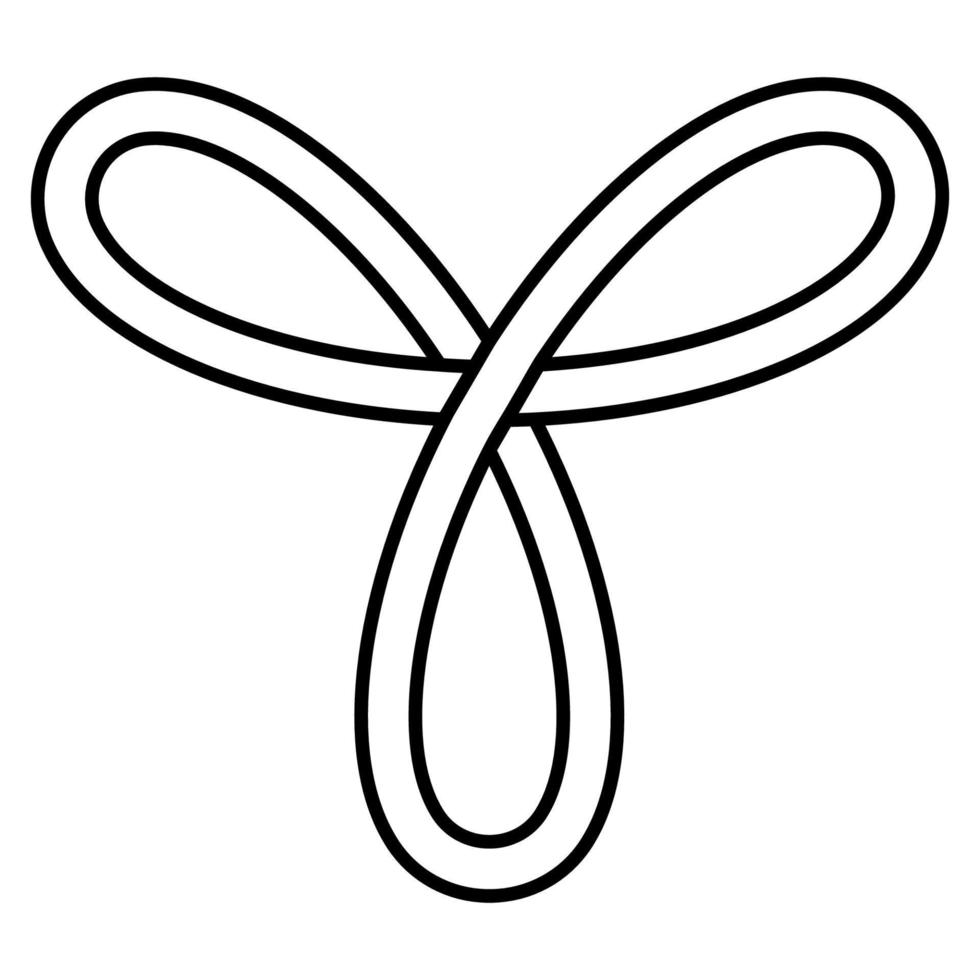 logo infinito bucle, nudo Tres bucles, céltico unidad infinito Unión vector