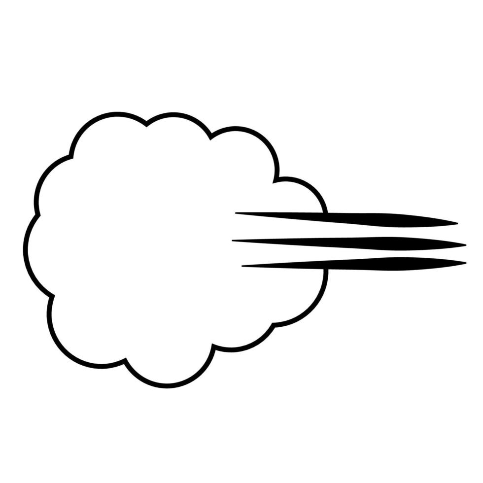 Cloud of gases farting flatulence, a sign of the release of gases vector